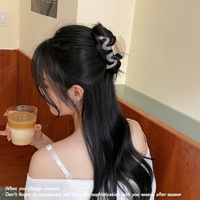 简约亚克力抓夹气质ins风发夹女