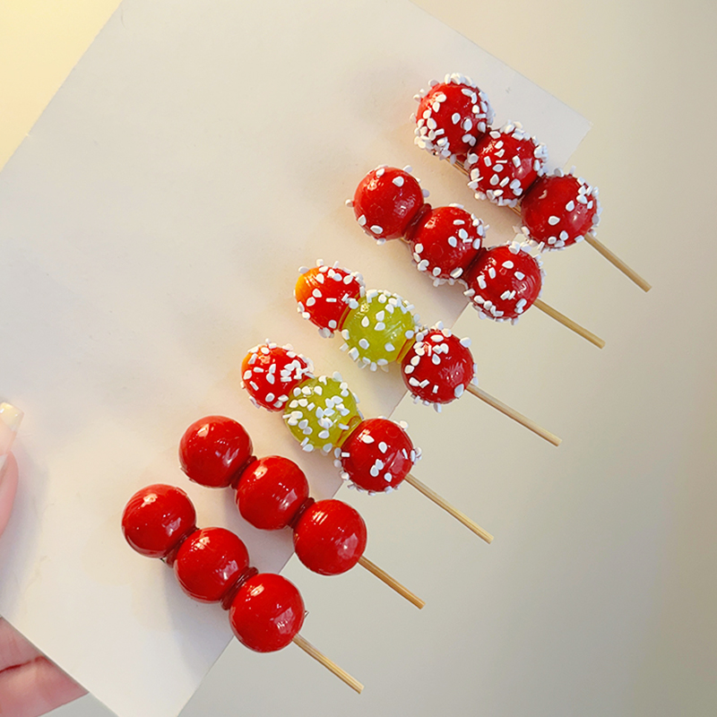 仿真冰糖葫芦发夹女夹子发卡头饰