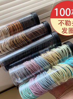 黑色高弹力耐用橡皮筋女简约气质扎头发圈头绳2026年新款皮套发绳
