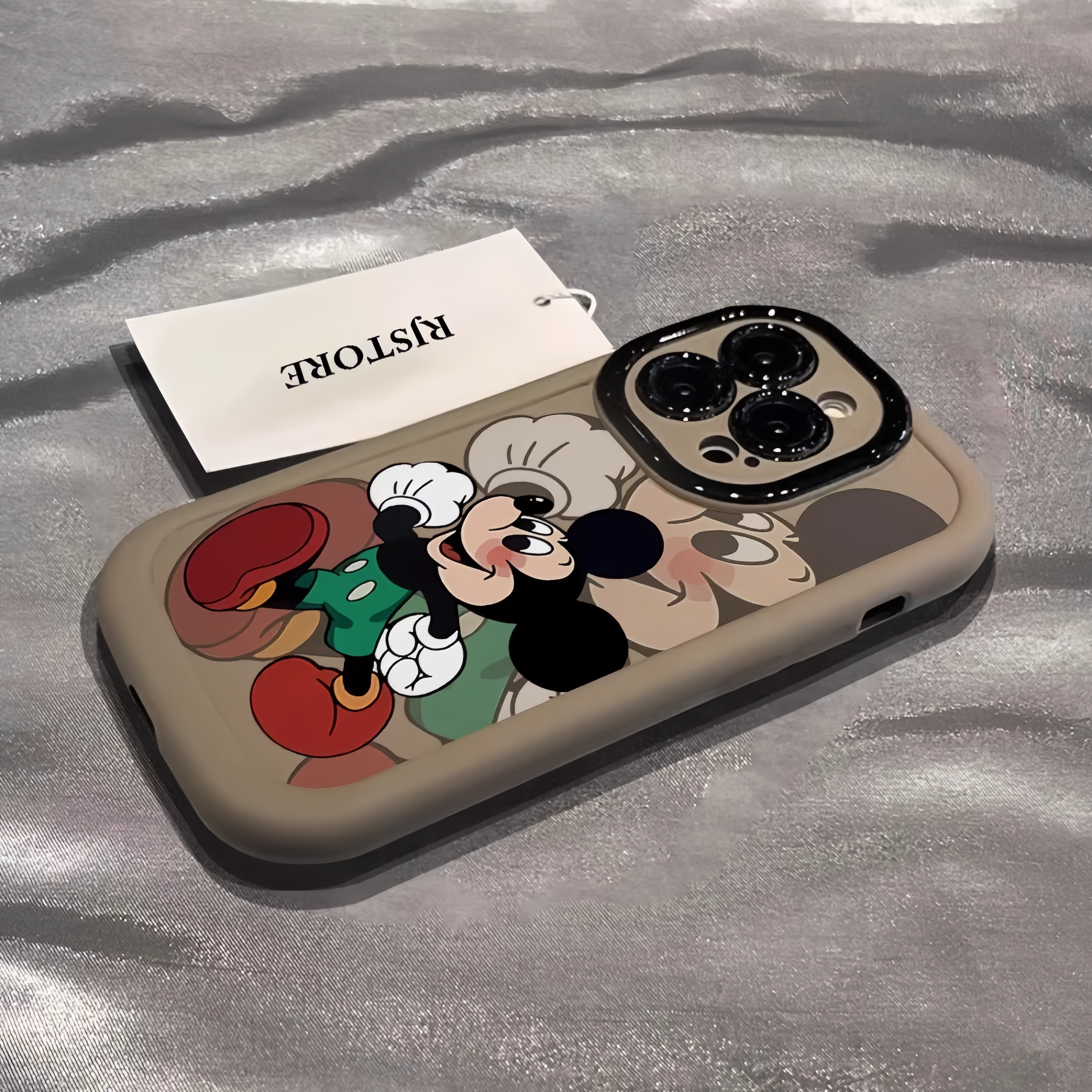 米奇米妮情侣卡通苹果16promax手机壳iPhone15pro新款14plus彩绘13pm高级感12全包防摔11硅胶软壳16保护套ke