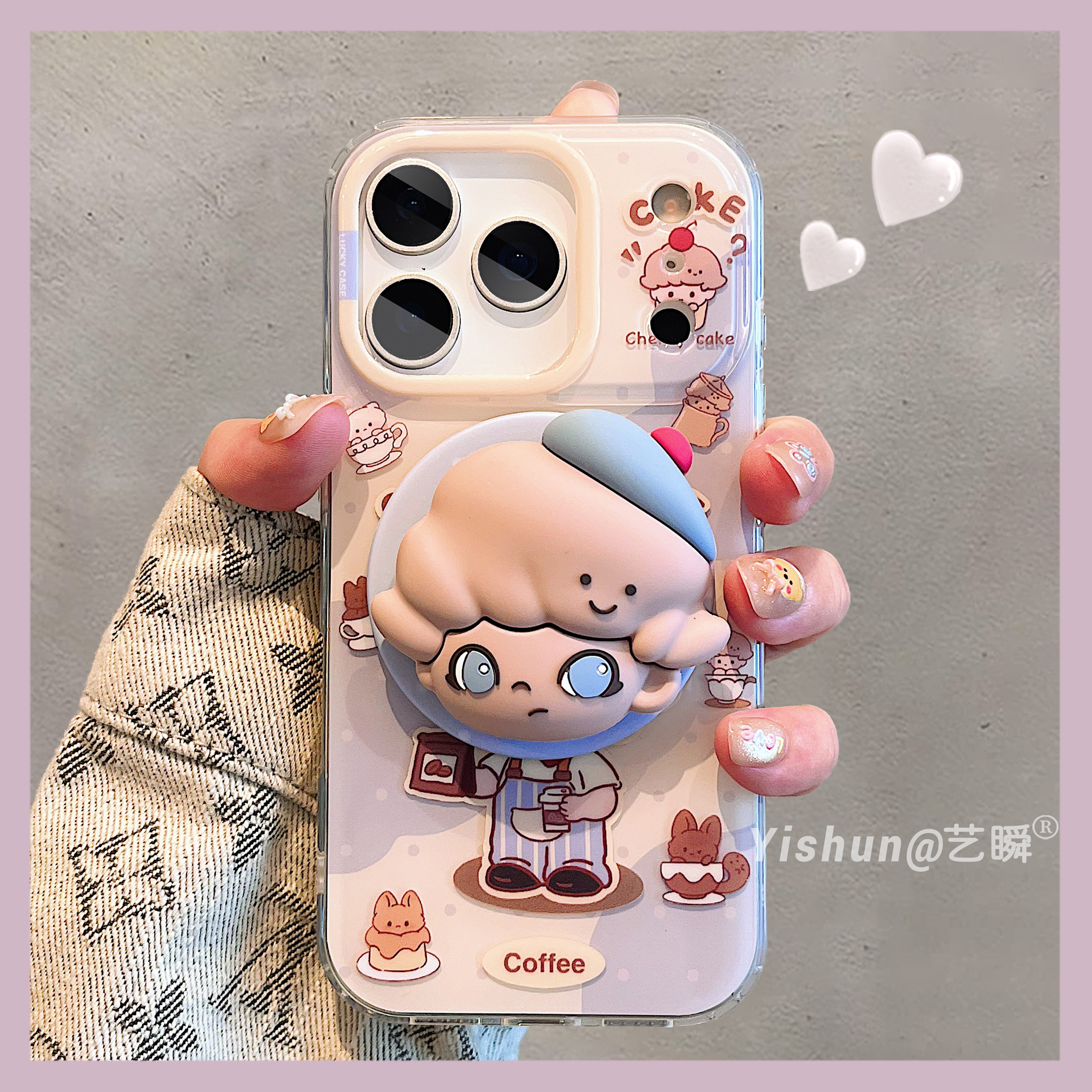 ins风韩系可爱厨师dimoo磁吸支架适用苹果17ProMax手机壳新款iPhone16pro双层ip15呆萌少女心14/13女款保护套