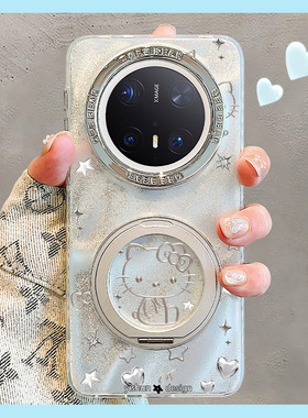 银河许愿·KT的星语适用华为mate60pro+新款mate70Pro手机壳360旋转支架壳mate60pro磁吸支点壳mate70Pro女款