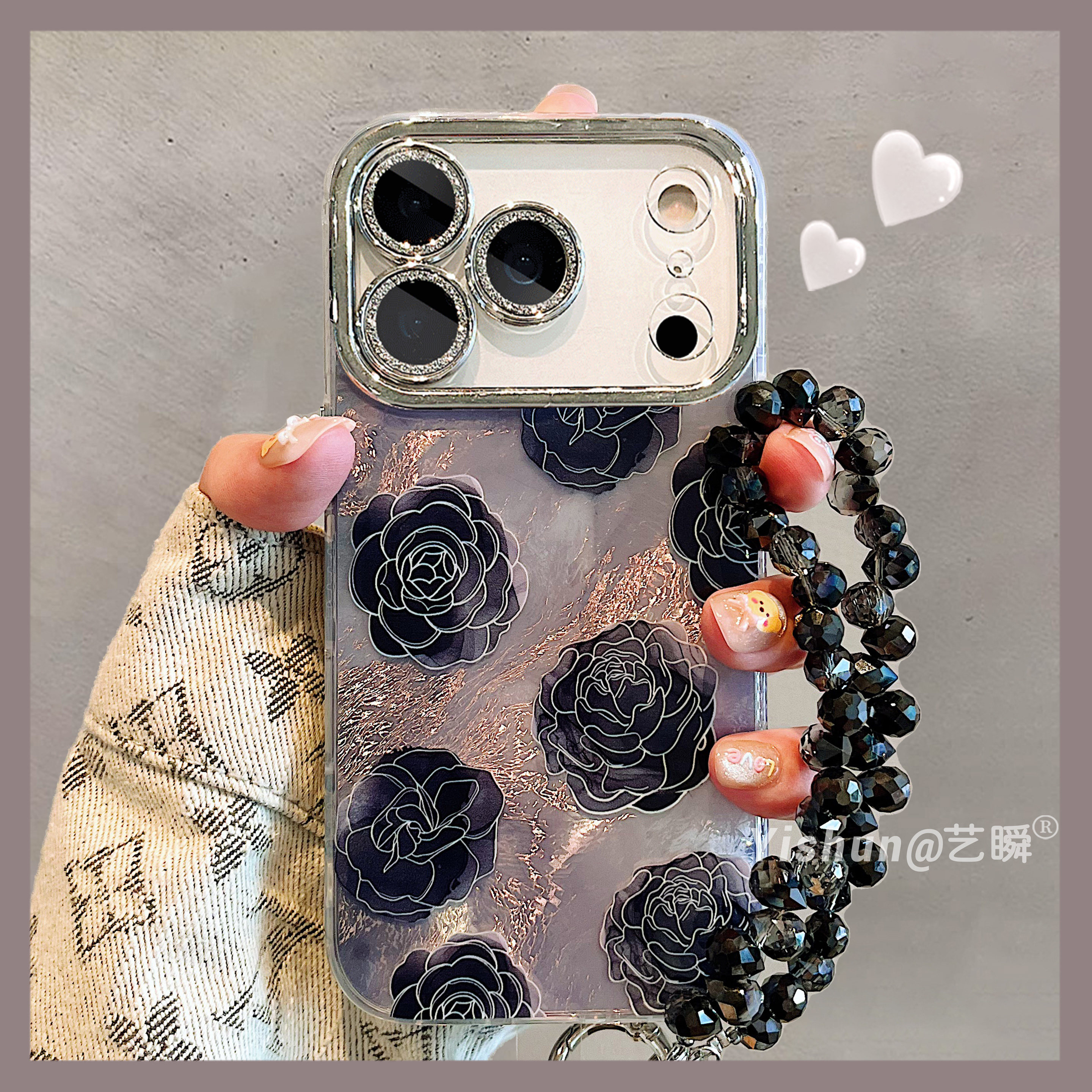 温柔神秘黑色玫瑰花适用iPhone17ProMax手机壳苹果16pro新款15全包镜头13硅胶14plus高级感17Air女款12保护套,3C数码配件,手机保护套/壳,淘宝优惠券,粉丝福利购,淘宝优惠卷