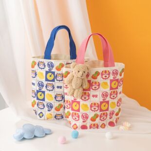 龙年款伴手礼可爱福袋子ins手拎帆布包便当袋上班通勤时尚饭盒袋