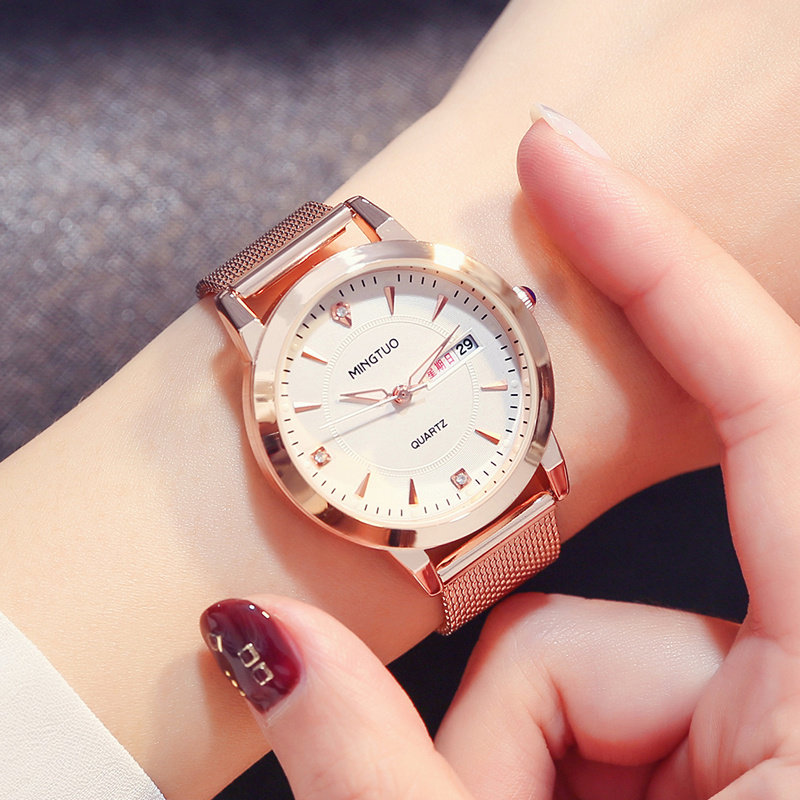 手表女2020年新款简约气质学生ins风女款正品女士时尚女表石英表