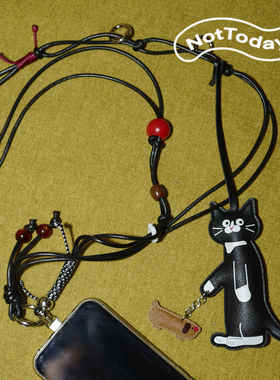 NotToday|遛狗小猫 可调节手机挂绳斜挎可背 钥匙扣包挂件手机链