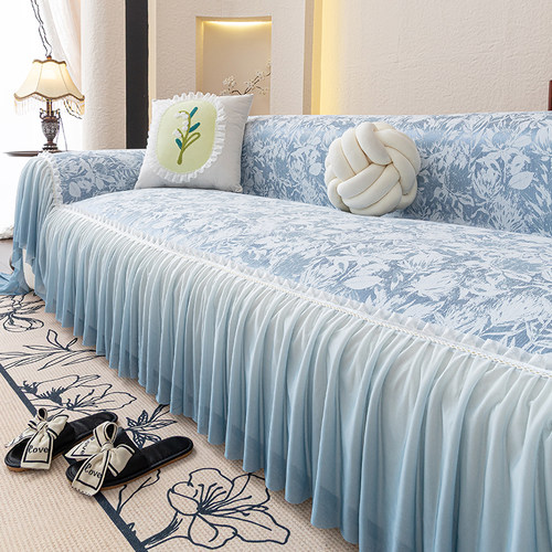 法式高级感雪尼尔四季通用沙发垫