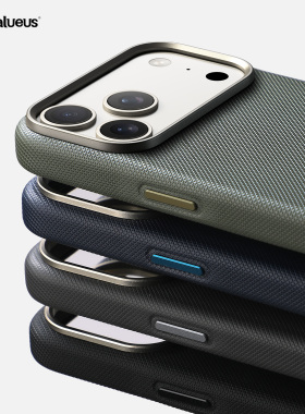 Balueus适用iPhone17ProMax手机壳苹果16Pro新款15真皮新款2025钻石纹高级感14男Por系列MagSafe磁吸全包防摔