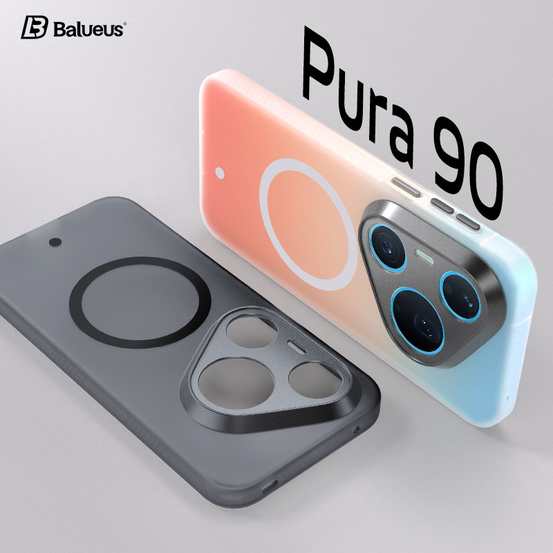 Balueus适用华为Pura90ProMax手机壳Pura90Pro保护套p90肤感磨砂磁吸pure合金镜头全包prua超薄防摔新款外壳