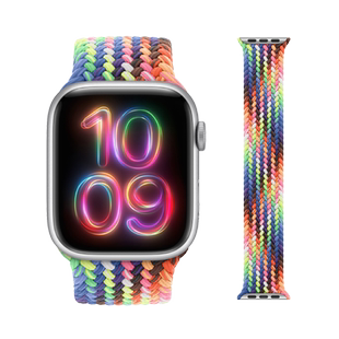 Balueus适用苹果手表表带iwatch10彩虹版s10编织9单圈applewatch8表带s9夏天s8夏季透气ultra2运动新款高级感