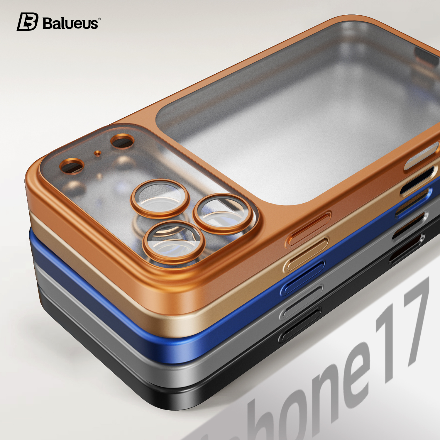 Balueus适用苹果17ProMax手机壳iPhone17Pro高端保护套17肤感磨砂镜头全包防摔新品17pm超薄外壳2025新款男女