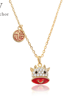 牛年项链女纯银INS潮本命链吊坠