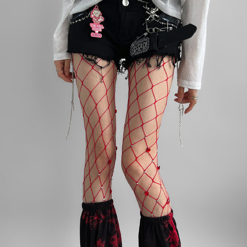 心动狙击~自带Bling特效的渔网袜