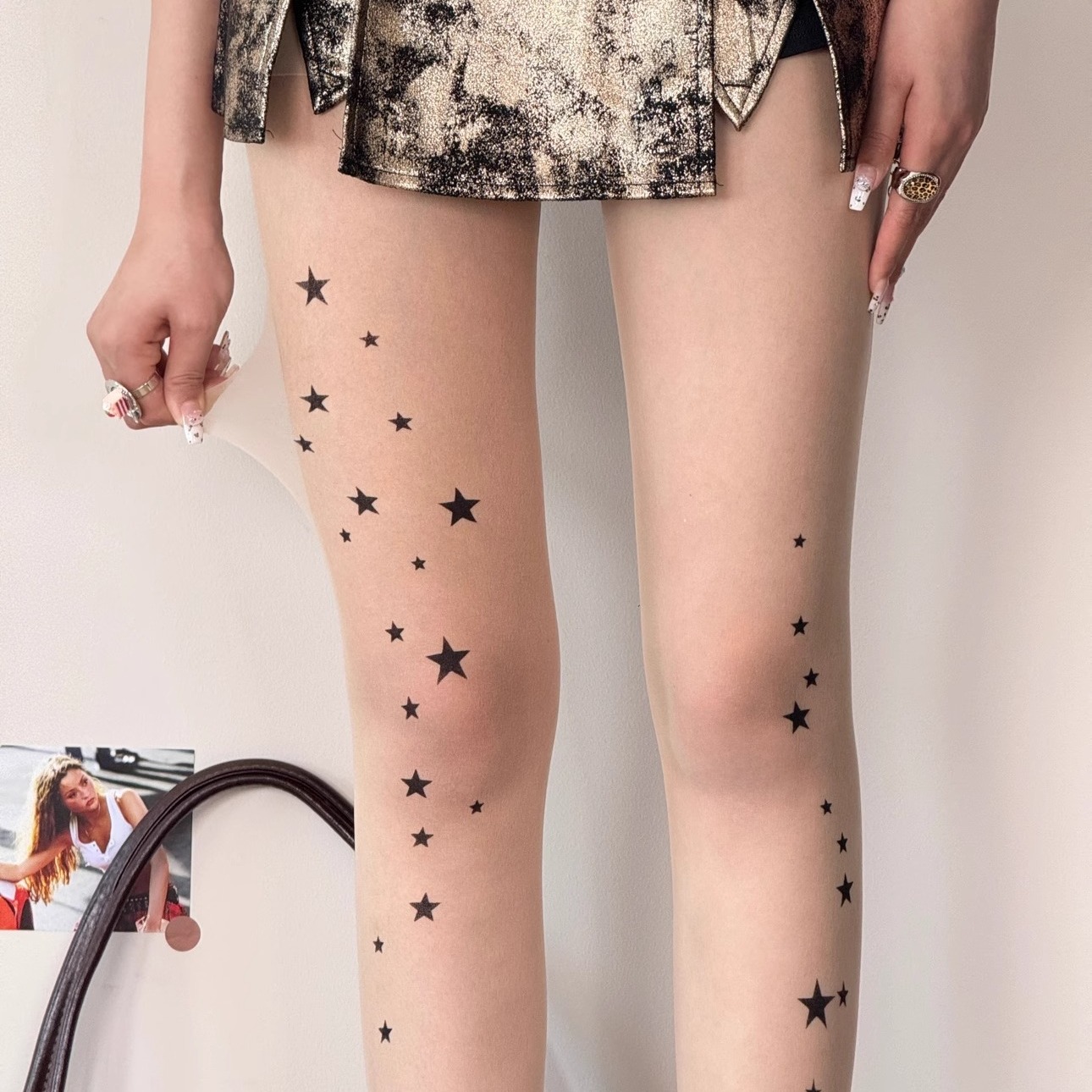 繁星印花丝袜甜酷可爱百搭连裤袜