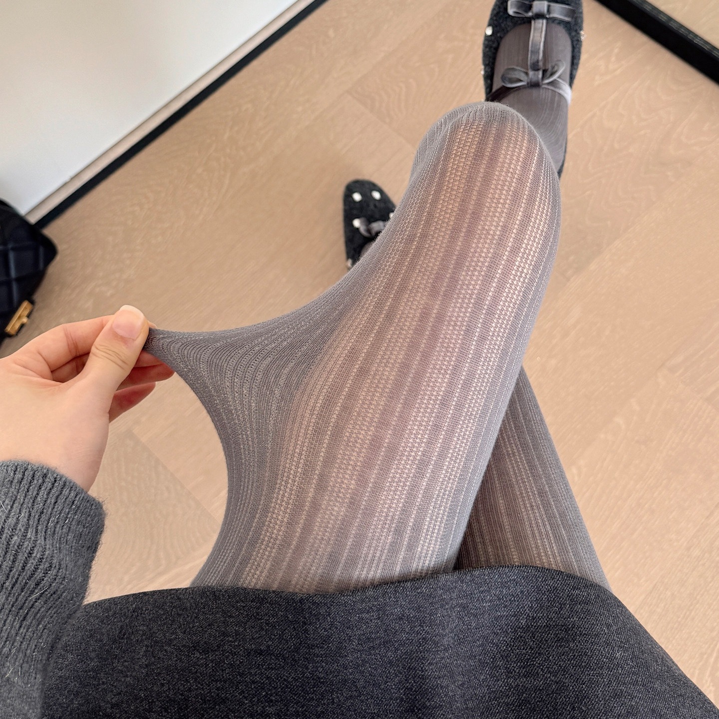 韩系微透连裤袜早秋矜贵感朦胧感