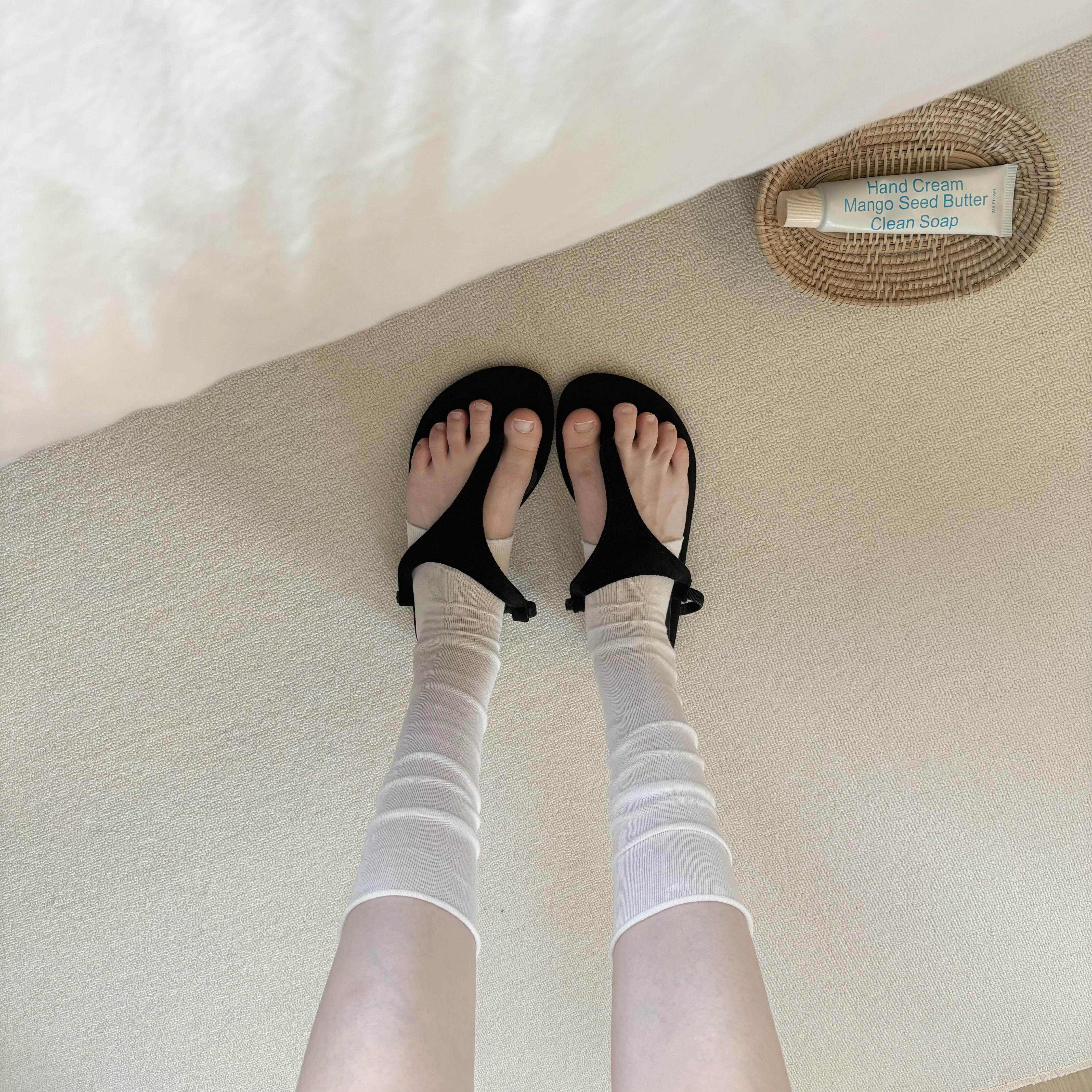 刚入夏就穿！袜套也太薄透了吧~