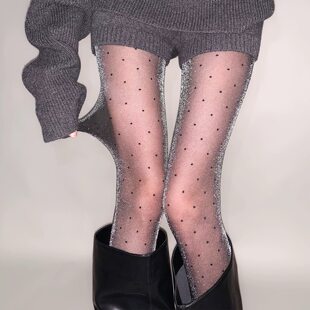 这条bling波点丝袜封神了!绝美细闪丝袜波点真的高级~秋冬百搭款