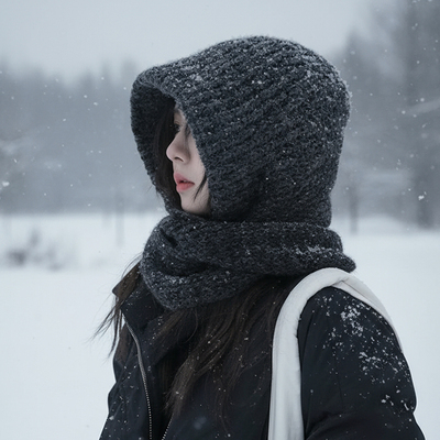 针织巴拉克拉法帽子女款2025新款