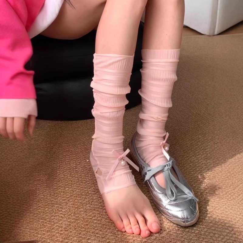 一眼就心动！浅春系氧气感藕粉色好漂亮！芭蕾风wa套又甜又欲鞋带