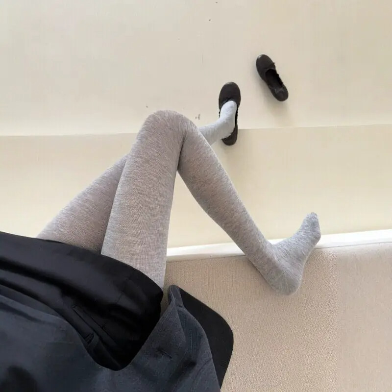 自带脚型复古高级显瘦微透连裤袜