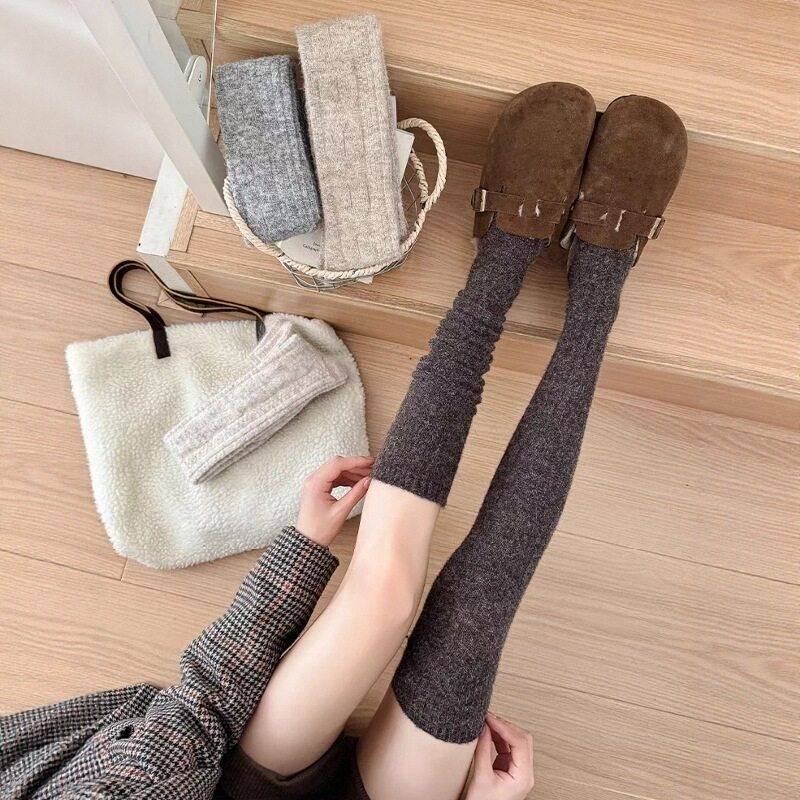 羊毛麻花大腿袜冬季加绒加厚保暖护膝羊绒袜子女防滑长筒袜过膝袜,女士内衣/男士内衣/家居服,长筒袜,淘宝优惠券,粉丝福利购,淘宝优惠卷