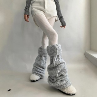 承包整个秋冬的温柔 加长版翻边喇叭袜套女款防滑保暖小众象腿袜