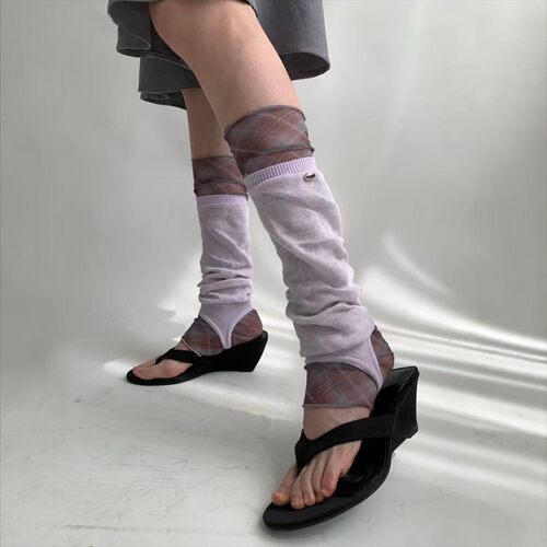 紫色实在美丽！显瘦韩系薄款袜套