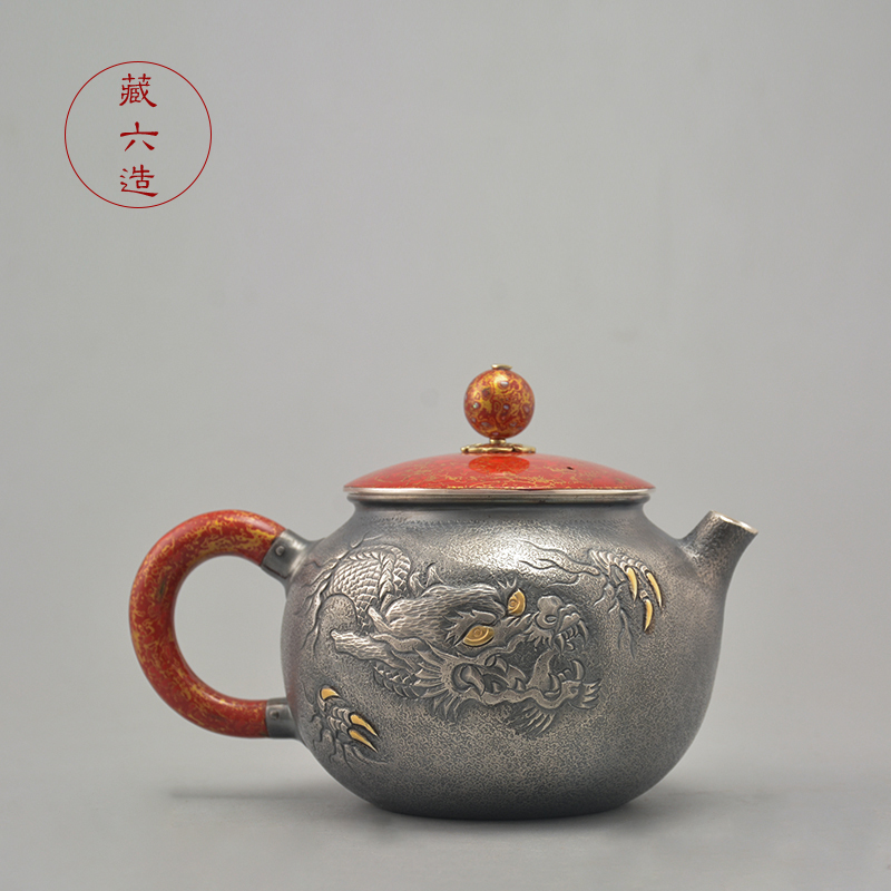 纯银999纯手工泡茶壶小银壶