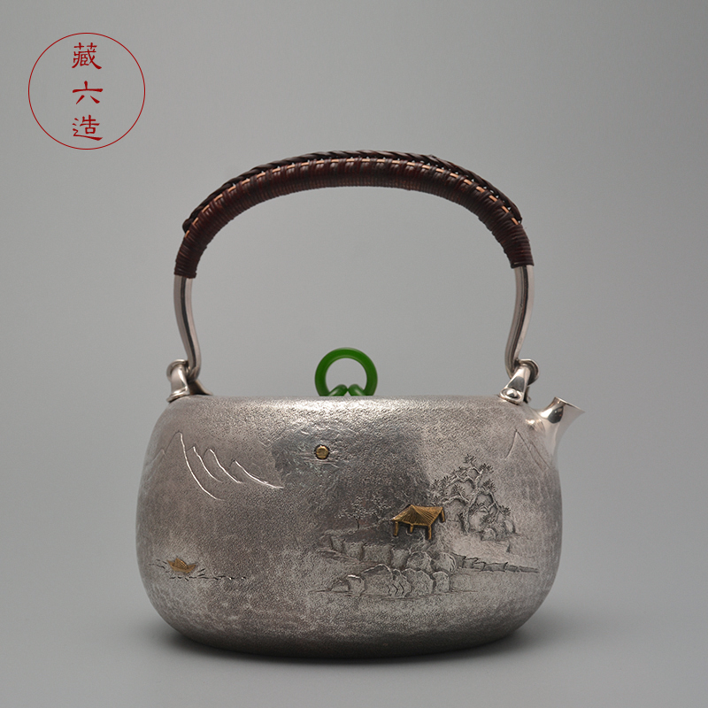 家用银壶纯银999烧水壶