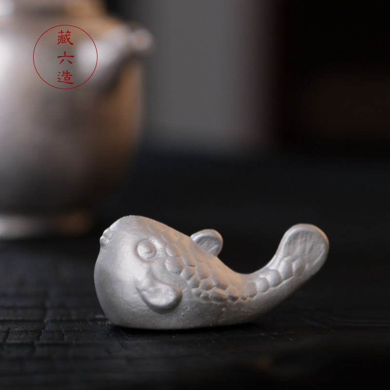 藏六造 纯银999鱼跃茶宠摆件  茶道配件 家用功夫茶宠,餐饮具,茶道/零配,淘宝优惠券,粉丝福利购,淘宝优惠卷