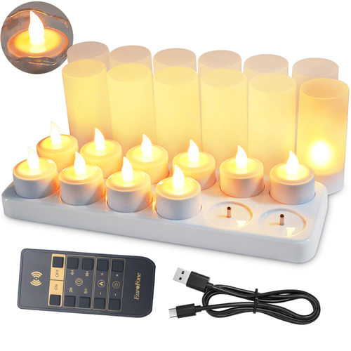 新款跨境10键遥控充电led蜡烛灯定时圣诞万圣蜡烛 婚庆装饰110v2