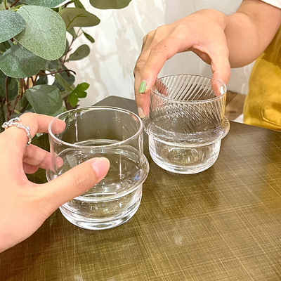 水晶材质商用是拿铁杯咖啡杯