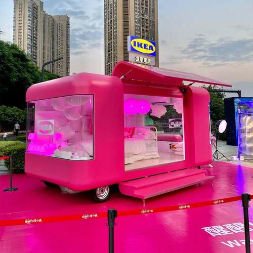 网红云仓小吃车多功能餐车四轮摆摊车移动售卖车夜市景区早餐车