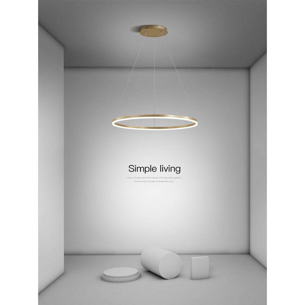 定制大圆环圆圈灯现代简约环形办公室工作室工业风吊灯商场工程灯