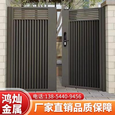 铝合金中式大门户外铝艺庭院别墅门农村自建房家用院子入户双开门