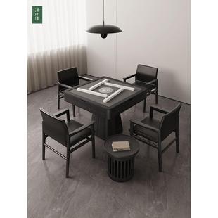 实木麻将机餐桌两用新型多功能黑胡桃麻将桌全自动家庭一体化餐桌