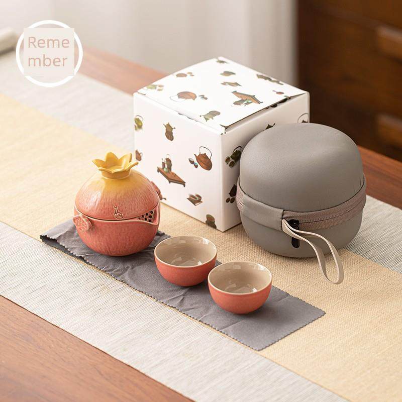 石榴年石榴快杯旅行茶具便携生日礼物送给老师，妈妈，女朋友和妻