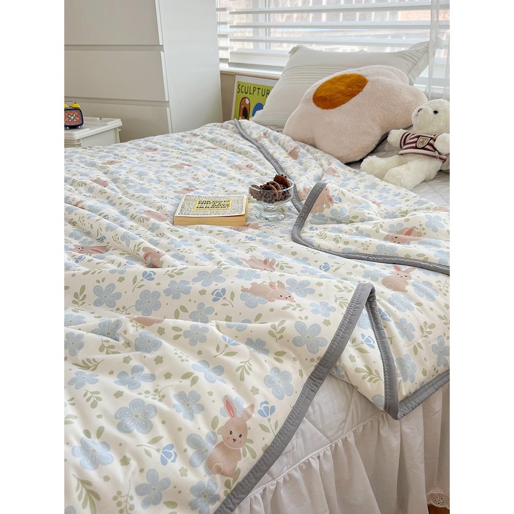 月光巴士夏季空调被软糯A类针织夏凉被可水洗薄款被子单双人被芯