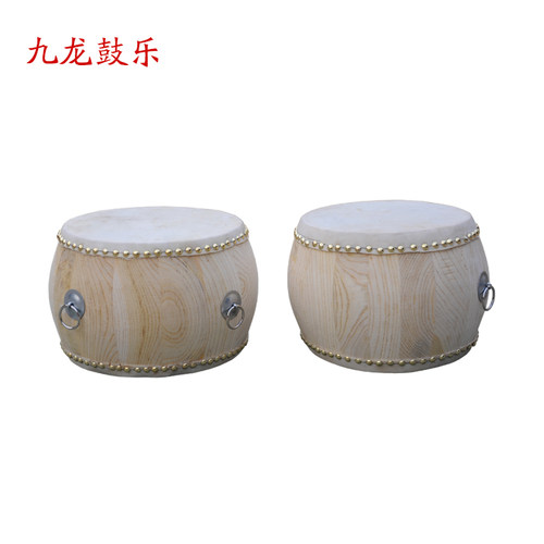 椿木白茬鼓竹钉牛皮鼓10寸12寸15寸18寸24寸大鼓战鼓扁鼓原木鼓