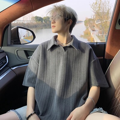 麦穗纹短袖t恤男款夏季美式重磅