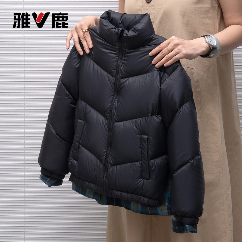 雅鹿2025新款儿童羽绒服短款男童女童中小童宝宝加厚洋气冬装外套