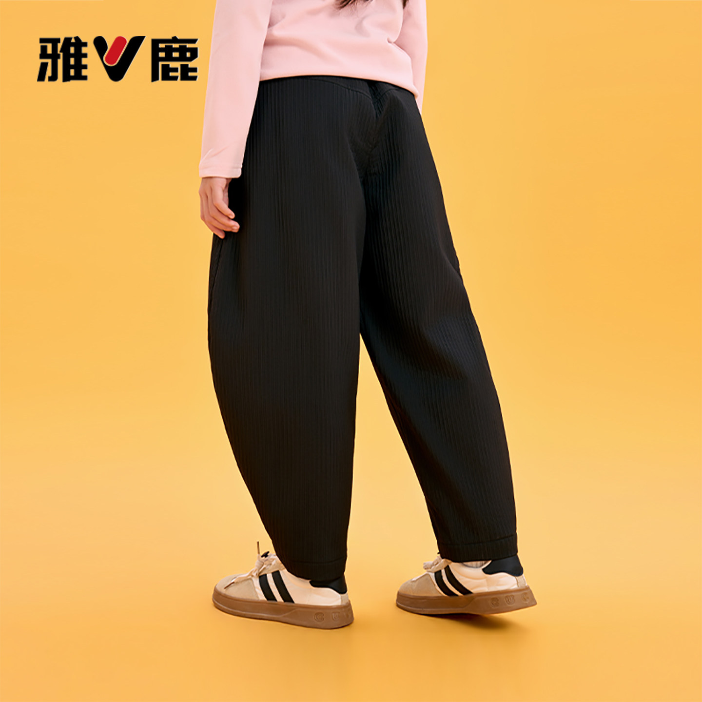 雅鹿洋气可爱女童羽绒裤