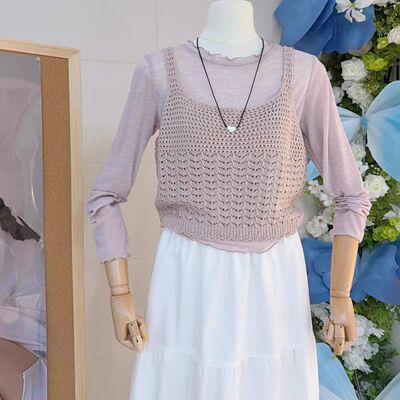 莱赛尔天丝棉木耳边长袖t恤女季新款显瘦基础百搭薄款打底上衣潮