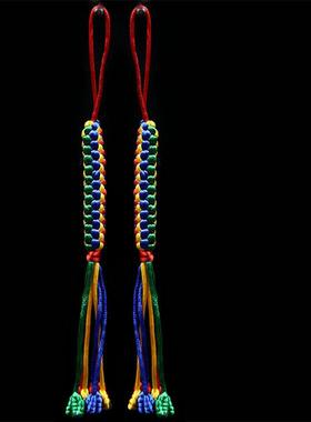 2025藏式手工编织金刚结挂件吉祥结小方块转经结车挂玉米结23厘米