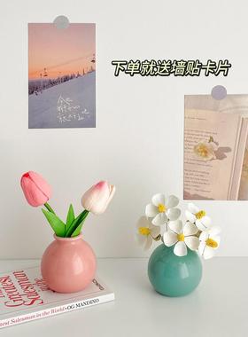 2026ins风装饰摆件办公室桌面居家房间装饰品卧室客厅电视柜小花