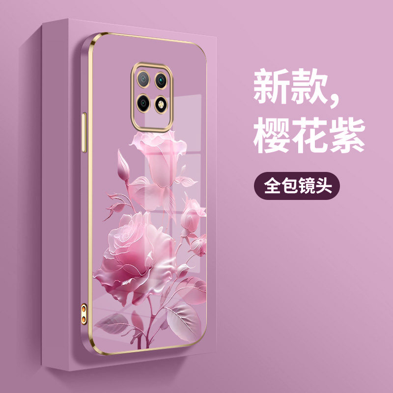 适用红米10X手机壳hm十x超薄防摔M2004J7AC新款直边电镀壳M2004J7BC时尚红米10XPRO女redmi10x5g创意个性硅胶