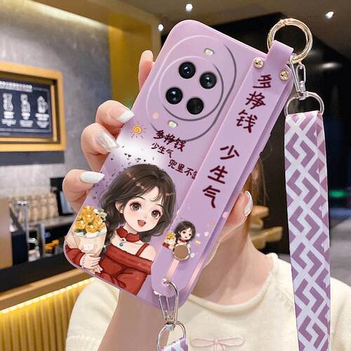 适用于华为Nova15手机壳腕带支架Nova14手绳Nova13防摔Nova12硅胶软Nova11可爱Nova10pro支架Nova9腕带Nova8