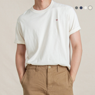 新疆棉白t恤打底 纯棉圆领短袖 国棉壹厂超柔系列t恤男女款 合体版