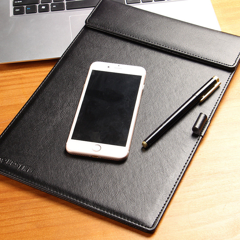 皮革高档商务办公签约文件夹板