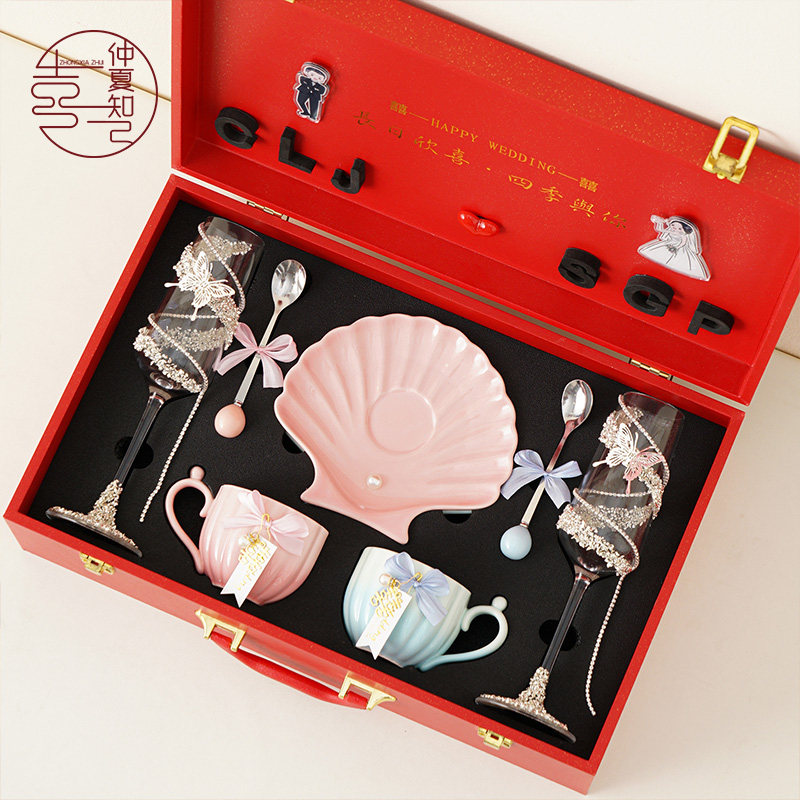 仲夏知己结婚礼物敬酒杯香槟杯咖啡杯礼盒套装闺蜜新婚生日乔迁,节庆用品/礼品,创意礼盒/礼品套组,淘宝优惠券,粉丝福利购,淘宝优惠卷